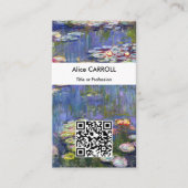 Claude Monet - Water Lilies / Nympheas - QR-code Visitekaartje (Voorkant)