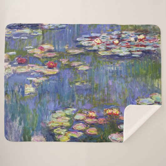 Claude Monet - Water Lilies / Nympheas Sherpa Deken (Voorkant (horizontaal))