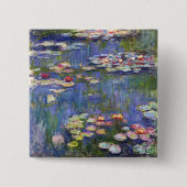 Claude Monet - Water Lilies / Nympheas Vierkante Button 5,1 Cm (Voorkant)