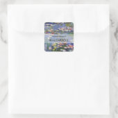 Claude Monet - Water Lilies / Nympheas Vierkante Sticker (Tas)