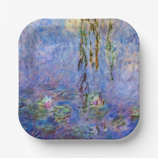 Claude Monet - Water Lilies Papieren Bordje (Voorkant)