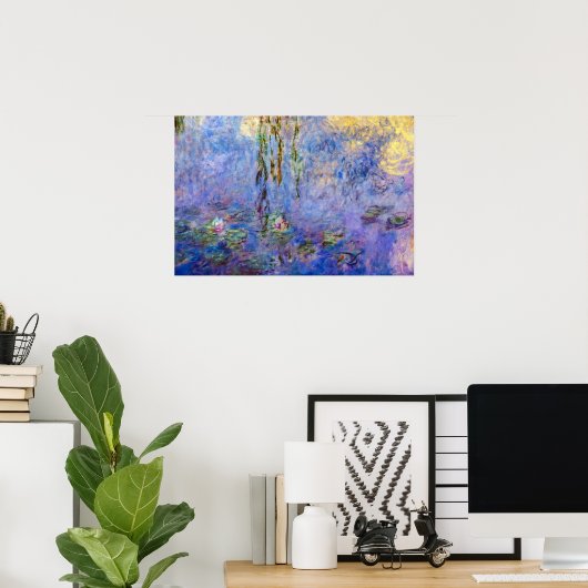 Claude Monet - Water Lilies Poster (Thuiskantoor)