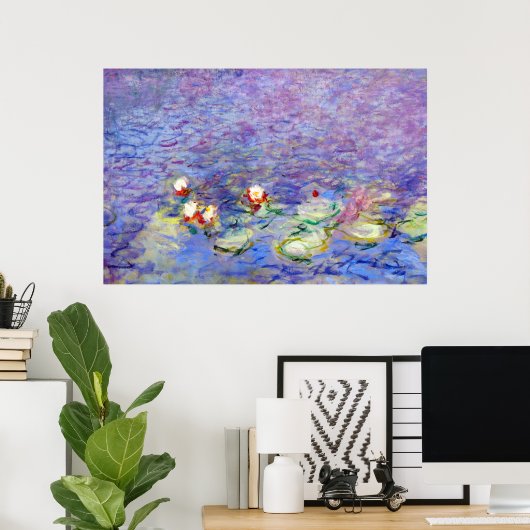 Claude Monet - Water Lilies Poster (Thuiskantoor)