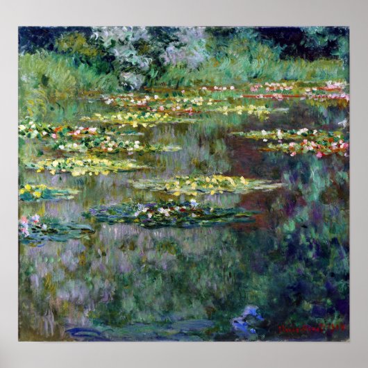 Claude Monet Water Lilies Poster (Voorkant)