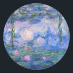 Claude Monet - Water Lilies Ronde Sticker<br><div class="desc">Claude Monet - Water Lilies</div>