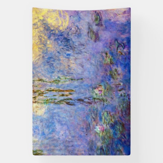 Claude Monet - Water Lilies Spandoek (Verticaal)