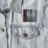 Claude Monet - Water Lilies Vierkante Button 5,1 Cm (In situ)