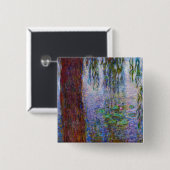 Claude Monet - Water Lilies Vierkante Button 5,1 Cm (Voorkant /achterkant)