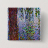 Claude Monet - Water Lilies Vierkante Button 5,1 Cm (Voorkant)