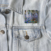 Claude Monet - Water Lilies Vierkante Button 5,1 Cm (In situ)