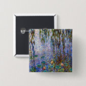 Claude Monet - Water Lilies Vierkante Button 5,1 Cm (Voorkant /achterkant)