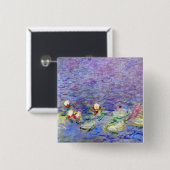 Claude Monet - Water Lilies Vierkante Button 5,1 Cm (Voorkant /achterkant)