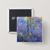 Claude Monet - Water Lilies Vierkante Button 5,1 Cm (Voorkant /achterkant)