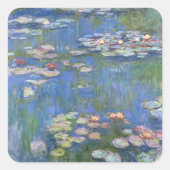 Claude Monet // Water Lilies Vierkante Sticker (Voorkant)