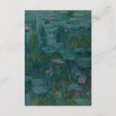 Claude Monet Water Lilies Wedding Informatiekaartje (Achterkant)