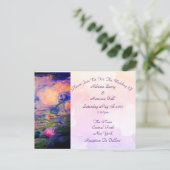 Claude Monet  Water Lilies Wedding Invitat Briefkaart (Staand voorkant)