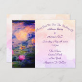 Claude Monet  Water Lilies Wedding Invitat Briefkaart (Voorkant / Achterkant)