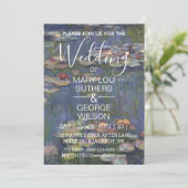 Claude Monet Water Lilies Wedding Kaart (Staand voorkant)