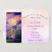Claude Monet  Water Lilies Wedding Kaart (Voorkant / Achterkant)