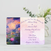 Claude Monet  Water Lilies Wedding Kaart (Staand voorkant)