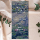 Claude Monet Water Lilies Wedding Menu