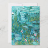 Claude Monet Water Lilies Wedding Save The Date (Achterkant)