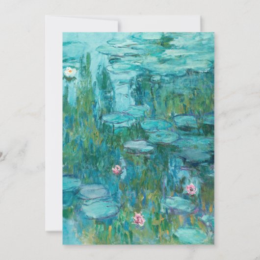Claude Monet Water Lilies Wedding Save The Date (Achterkant)