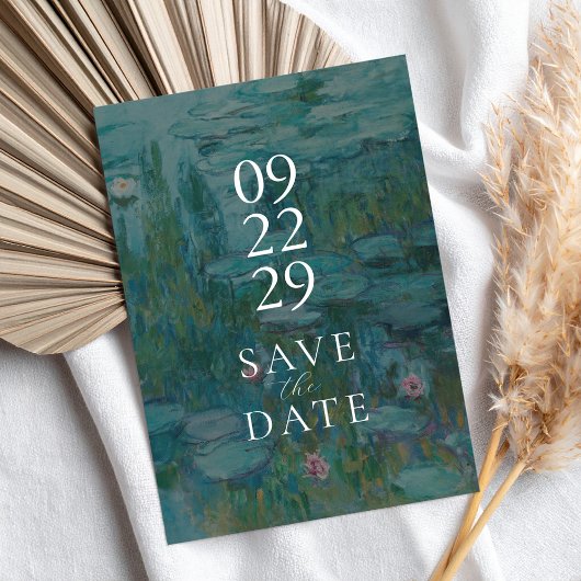Claude Monet Water Lilies Wedding Save The Date