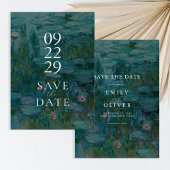 Claude Monet Water Lilies Wedding Save The Date