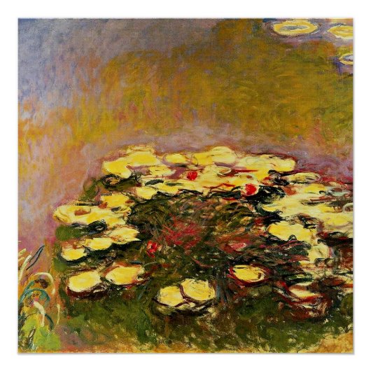 Claude Monet - Water Lilies, Yellow, Perfect Poster (Voorkant)