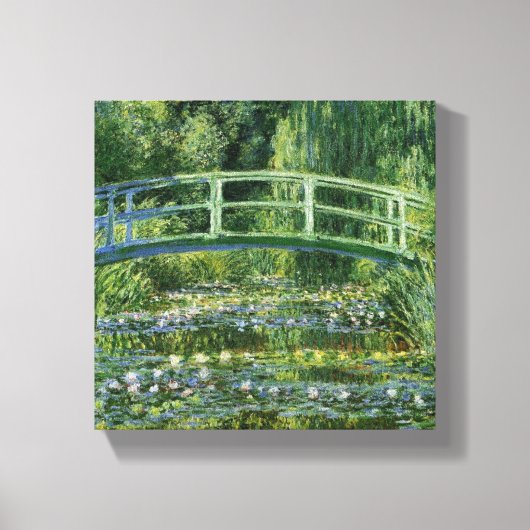 Claude Monet Water-Liliy Pond – Japanische Brücke Canvas Afdruk (Voorkant)