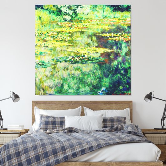 Claude Monet - Water Lillies - Bassin des Nympheas Canvas Afdruk (Insitu (Slaapkamer))