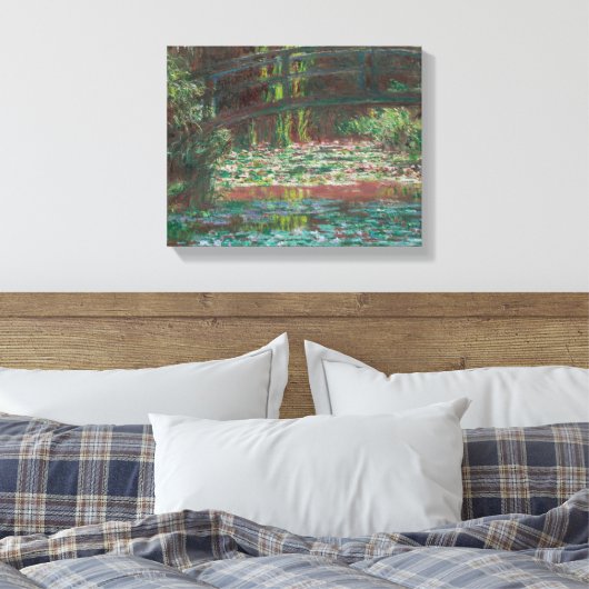 Claude Monet - Water Lily Pond Canvas Afdruk (Insitu (Slaapkamer))