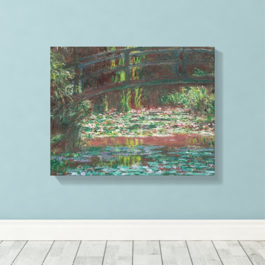 Claude Monet - Water Lily Pond Canvas Afdruk (Insitu (Houten vloer))