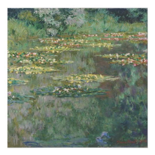 Claude Monet Water Lily Pond Fine Art Gallery Foto Afdruk (Voorkant)