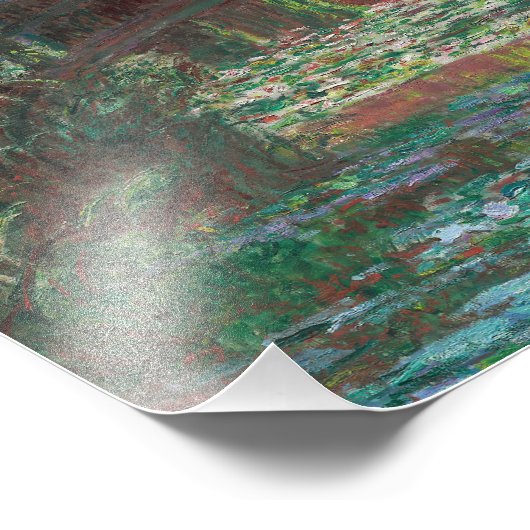 Claude Monet - Water Lily Pond Foto Afdruk (Hoek)