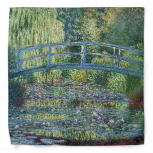 Claude Monet - Water Lily pond, Green Harmony Bandana