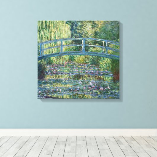 Claude Monet - Water Lily pond, Green Harmony Canvas Afdruk (Insitu (Houten vloer))