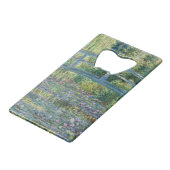 Claude Monet - Water Lily pond, Green Harmony Creditkaart Flessenopener (Achterkant Gekanteld)