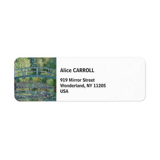 Claude Monet - Water Lily pond, Green Harmony Etiket (Voorkant)