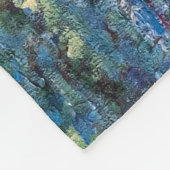 Claude Monet - Water Lily pond, Green Harmony Fleece Deken (Hoek)