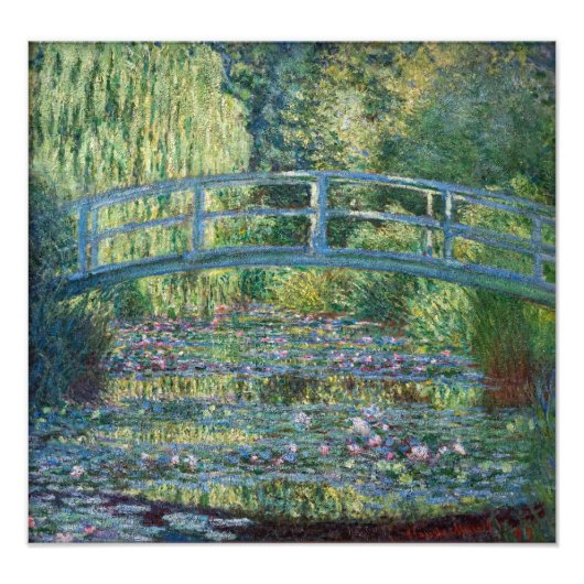Claude Monet - Water Lily pond, Green Harmony Foto Afdruk (Voorkant)