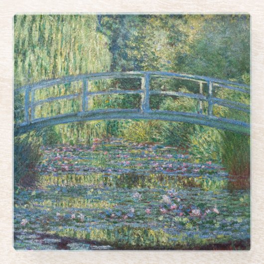 Claude Monet - Water Lily pond, Green Harmony Glazen Onderzetter (Voorkant)