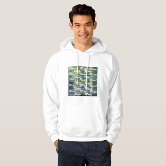 Claude Monet - Water Lily pond, Green Harmony Hoodie (Voorkant volledig)