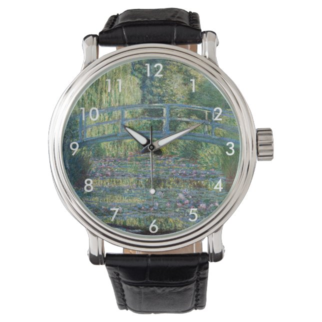 Claude Monet - Water Lily pond, Green Harmony Horloge (Voorkant)