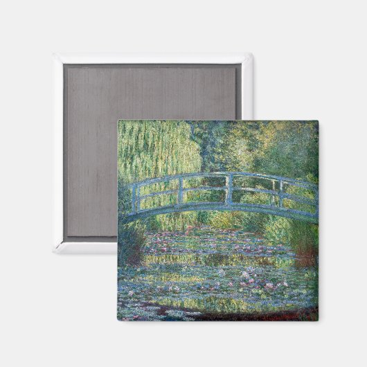 Claude Monet - Water Lily pond, Green Harmony Magneet (Voorkant / Achterkant)