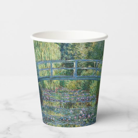 Claude Monet - Water Lily pond, Green Harmony Papieren Bekers (Achterkant)