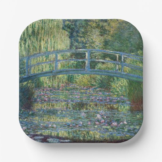 Claude Monet - Water Lily pond, Green Harmony Papieren Bordje (Voorkant)