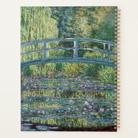 Claude Monet - Water Lily pond, Green Harmony Planner (Achterkant)