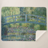 Claude Monet - Water Lily pond, Green Harmony Sherpa Deken (Voorkant (horizontaal))